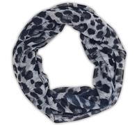 styleBREAKER Womens Leopard Print Infinity Scarf,Grey-Black