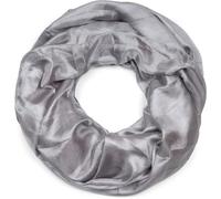 styleBREAKER Women's lightweight and silky loop scarf in solid colors, a simple summer tubular scarf in a single color 01017063, Colour:Grey