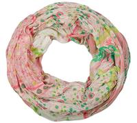 styleBREAKER Womens Loop Scarf Floral Paisley Viscose 90x95cm,Pink-Green