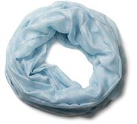 styleBREAKER Women's Loop Scarf - Polka Dots - Lightweight Dotted Pattern Tube Scarf - 90x105 cm - Soft 01016043, Colour:Light Blue