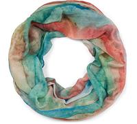 styleBREAKER Womens Loop Scarf Watercolor Gradient,Red-Green-Blue