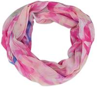 styleBREAKER women's loop scarf with brushstroke heart pattern | airy infinity scarf | soft viscose neck scarf for spring and summer 79 x 49 cm, Colour:Pink