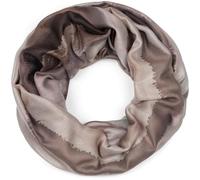 styleBREAKER Women's loop scarf with elegant watercolour gradient, light and soft tube scarf, multicoloured 01017163, Colour:Dark Brown-Taupe