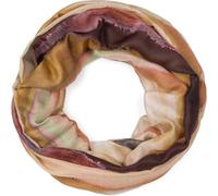 styleBREAKER Women's loop scarf with elegant watercolour gradient, light and soft tube scarf, multicoloured 01017163, Colour:Curry-Brown