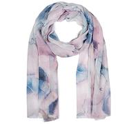 styleBREAKER Womens Marble Pattern Viscose Scarf | 180x74 cm, soft non-scratch summer fabric, short fringe ends, can be draped as a pastel stole.