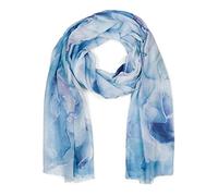 styleBREAKER Womens Marble Pattern Viscose Scarf | 180x74 cm, soft non-scratch summer fabric, short fringe ends, can be draped as a pastel stole.