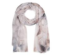 styleBREAKER Womens Marble Pattern Viscose Scarf,Light Brown