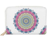 styleBREAKER Womens Mini Wallet Mandala Ethno Design,White-Blue-Pink-Yellow