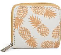 styleBREAKER Womens Mini Wallet Pineapple Print,White-Orange