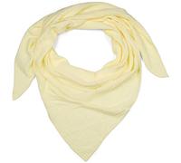 styleBREAKER women's muslin triangle scarf made of 100% cotton | soft and lightweight solid-colored neck scarf for women | stylish scarf for every season - Made in Italy, 196 x 84 cm, Light Yellow