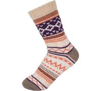 styleBREAKER Women's Norwegian socks with wintery Norwegian pattern, warm knitted socks, One Size 37-41, 1 pair 08030016, Colour:Beige-Taupe