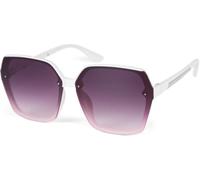 styleBREAKER Womens Oversized Butterfly Sunglasses | Rectangular Polycarbonate Lenses, Gradient Tint, UV 400 (Cat. 3), 140mm Plastic Frame, In loth and Case.