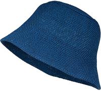 styleBREAKER Womens Paper Straw Bucket Hat,Blue