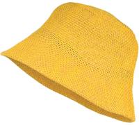 styleBREAKER Womens Paper Straw Bucket Hat,Gold Yellow