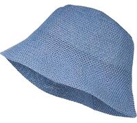 styleBREAKER Womens Paper Straw Bucket Hat,Light Blue