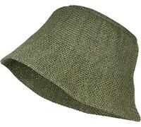 styleBREAKER Womens Paper Straw Bucket Hat,Olive