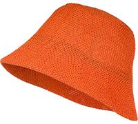 styleBREAKER Womens Paper Straw Bucket Hat,Orange