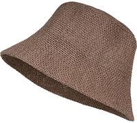 styleBREAKER Womens Paper Straw Bucket Hat,Taupe