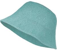 styleBREAKER Womens Paper Straw Bucket Hat,Turquoise