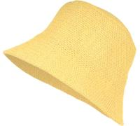 styleBREAKER Womens Paper Straw Bucket Hat,Yellow