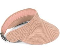 styleBREAKER Womens Paper Straw Visor Sun Hat,Old Rose