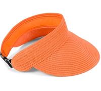 styleBREAKER Womens Paper Straw Visor Sun Hat,Orange