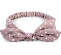 styleBREAKER Womens Polka Dot Hairband with Bow,Old Rose | Rockabilly Pin-up Headband, flexible elastic, 100% polyester, for 49-59 cm head circumference, 6 cm wide, wire