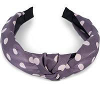 styleBREAKER Womens Polka Dot Knot Headband Rockabilly,Grey-Lilac