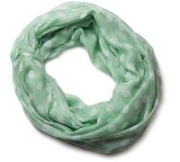 styleBREAKER Womens Polka Dot Loop Scarf,Viscose, 90x105cm, Light Green