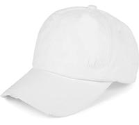 styleBREAKER Womens Ponytail Baseball Cap in Destroyed Cotton,White