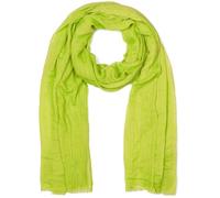 styleBREAKER women's scarf light & transparent with short fringes | solid-colored neck scarf for spring and summer | soft large shoulder scarf 188 x 100 cm, Apple Green