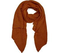 styleBREAKER Women's Scarf made of Soft Viscose | Plain Woven Scarf in Asymmetric Shape | Large Stole for Autumn and Winter Looks, Cognac