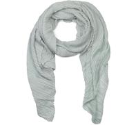 styleBREAKER Women's Scarf Solid Color with Fine Crinkled Surface, Lightweight Fabric, Pleated, Pleats 01016107, Colour:Light-Grey