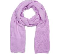 styleBREAKER Women's Scarf Solid Color with Fine Crinkled Surface, Lightweight Fabric, Pleated, Pleats 01016107, Colour:Lilac