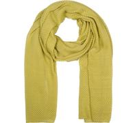 styleBREAKER Women's Scarf Solid Color with Fine Crinkled Surface, Lightweight Fabric, Pleated, Pleats 01016107, Colour:Kiwi green
