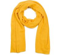 styleBREAKER Women's Scarf Solid Color with Fine Crinkled Surface, Lightweight Fabric, Pleated, Pleats 01016107, Colour:Curry
