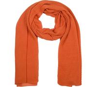 styleBREAKER Women's Scarf Solid Color with Fine Crinkled Surface, Lightweight Fabric, Pleated, Pleats 01016107, Colour:Rust