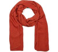 styleBREAKER Women's Scarf Solid Color with Fine Crinkled Surface, Lightweight Fabric, Pleated, Pleats 01016107, Colour:Cognac