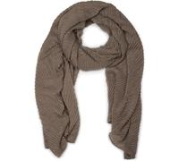 styleBREAKER Women's Scarf Solid Color with Fine Crinkled Surface, Lightweight Fabric, Pleated, Pleats 01016107, Colour:Taupe