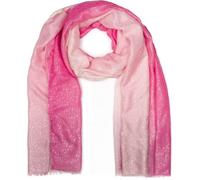 styleBREAKER women's scarf with multicolored gradient and metallic details, lightweight large shawl with short fringes 01016226, Colour:Pink-Apricot-Rose