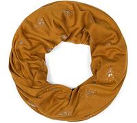 styleBREAKER Womens Sequin Loop Scarf | 82x47 cm scarf, vintage polka dot appliqué. Soft, flexible fabric, wraps 2-3 times snugly around the neck.
