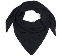 styleBREAKER Womens Solid Cotton Muslin Triangle Scarf | 196x84cm XXL, Made in Italy, 100% natural fiber, breathable, airy, light for spring and summer, versatile.