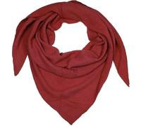styleBREAKER Womens Solid Cotton Muslin Triangle Scarf,Wine Red