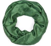 styleBREAKER Womens Solid Viscose Loop Scarf 70x85cm,Emerald Green