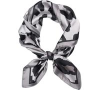 styleBREAKER Womens Square Leopard Print Scarf,Grey-Black