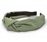 styleBREAKER Women's Striped Headband with Knot | Wide Fabric Headband 5.5 cm Soft & Elegant | Flexible Twist Turban Headpiece, Colour: Olive