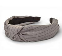 styleBREAKER Womens Striped Twist Knot Headband,Grey