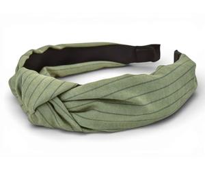 styleBREAKER Womens Striped Twist Knot Headband,Olive