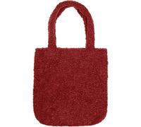 styleBREAKER Womens Teddy Fur Bucket Bag,Claret-Red