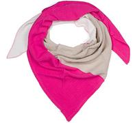 styleBREAKER Womens Tricolor Muslin Triangle Scarf,White-Pink-Light Grey